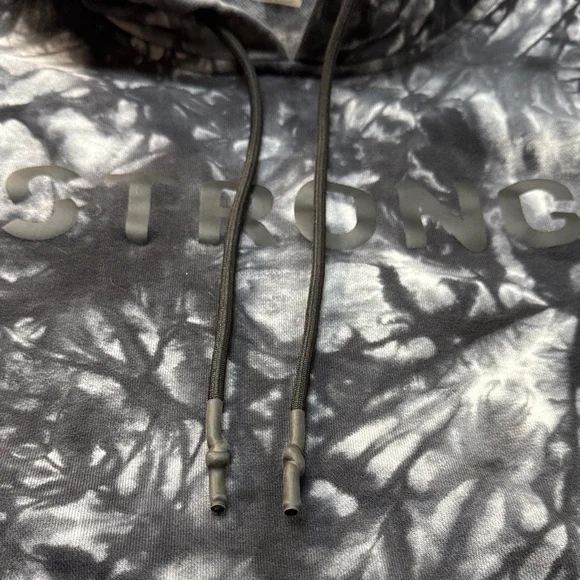 Zumba Fitness Black & Gray Tie-Dye Hoodie Sweatshirt - Picture 8 of 12